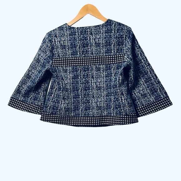 CABI Reina "Ladies Who Lunch" 21 Club Textured Houndstooth Blazer Jacket Size xs - Picture 3 of 9